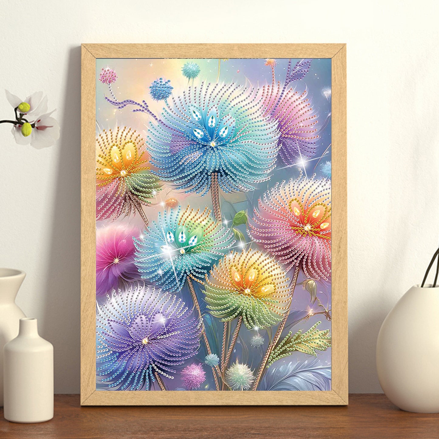 Dreamy Dandelion - Special Shaped Drill Diamond Painting 30*40CM