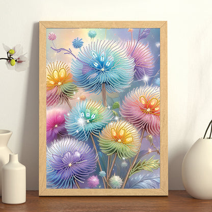 Dreamy Dandelion - Special Shaped Drill Diamond Painting 30*40CM