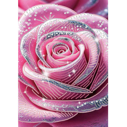 Dreamy Pink Rose - Special Shaped Drill Diamond Painting 30*40CM