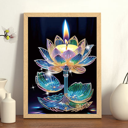 Dreamy Lotus - Special Shaped Drill Diamond Painting 30*40CM