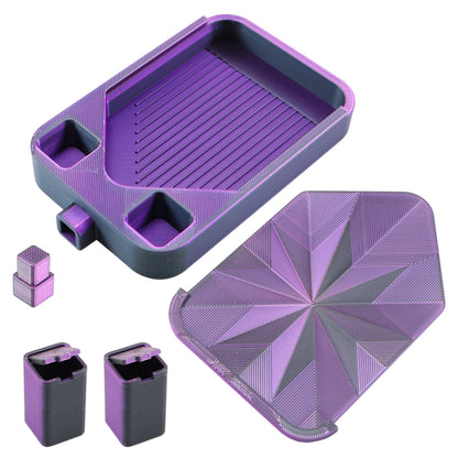 Diamond Painting Storage Container Tray for Diamond Art Beads (Black Purple)