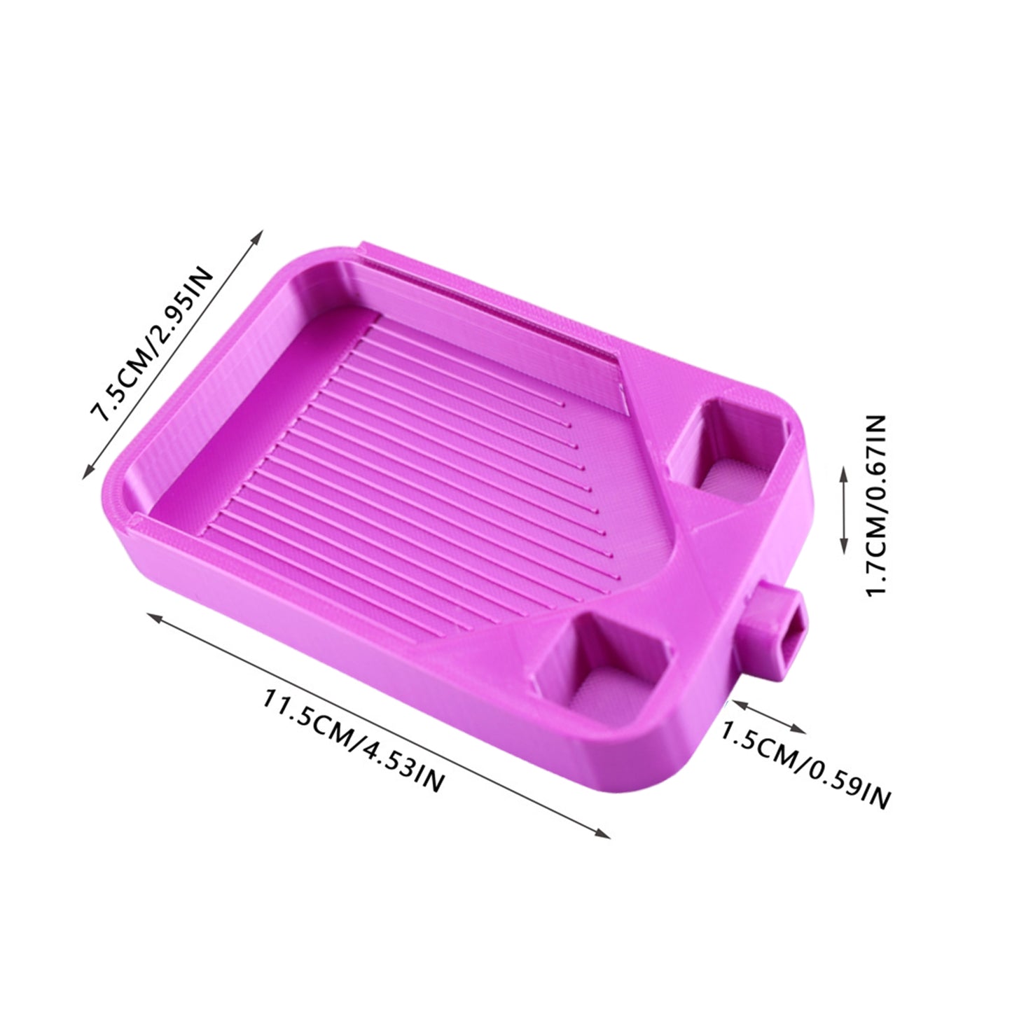 Diamond Painting Storage Container Tray with Stopper Lid for DIY Craft(Purple)
