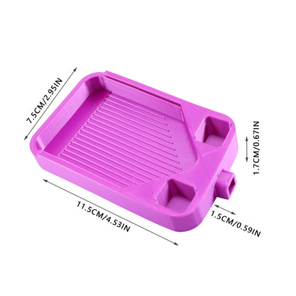 Diamond Painting Storage Container Tray with Stopper Lid for DIY Craft(Purple)