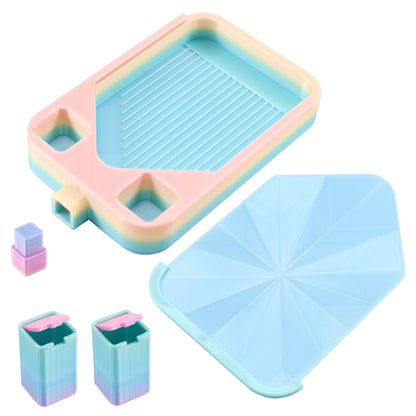 Diamond Painting Storage Container Tray with Stopper Lid for DIY Craft(Colorful)
