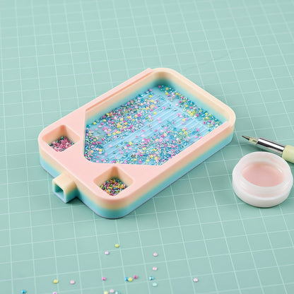 Diamond Painting Storage Container Tray with Stopper Lid for DIY Craft(Colorful)