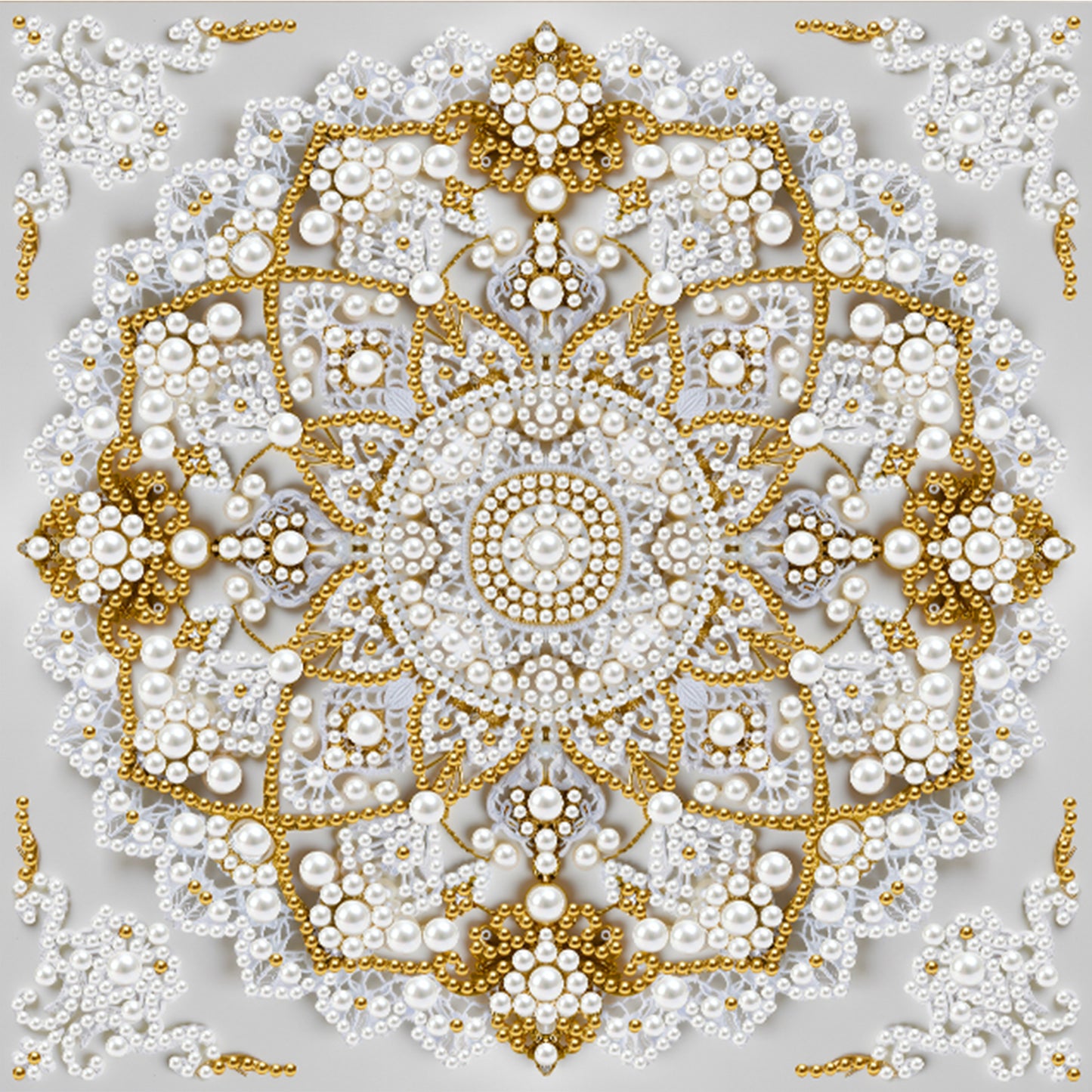 Mandala - DIY Pearl Gem Art Diamond Painting Kits With Framefor Home Decor -25x25cm