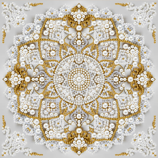 Mandala - DIY Pearl Gem Art Diamond Painting Kits With Framefor Home Decor -25x25cm