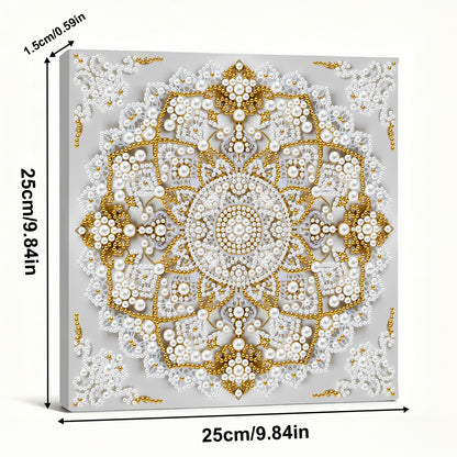Mandala - DIY Pearl Gem Art Diamond Painting Kits With Framefor Home Decor -25x25cm