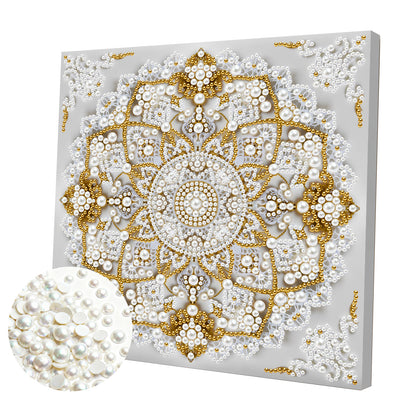 Mandala - DIY Pearl Gem Art Diamond Painting Kits With Framefor Home Decor -25x25cm