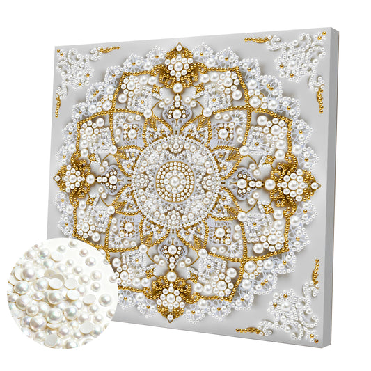 Mandala - DIY Pearl Gem Art Diamond Painting Kits With Framefor Home Decor -25x25cm