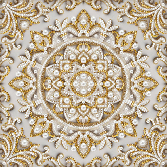 Mandala - DIY Pearl Gem Art Diamond Painting Kits With Framefor Home Decor -25x25cm