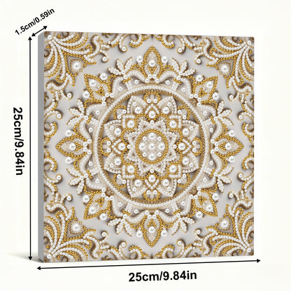 Mandala - DIY Pearl Gem Art Diamond Painting Kits With Framefor Home Decor -25x25cm