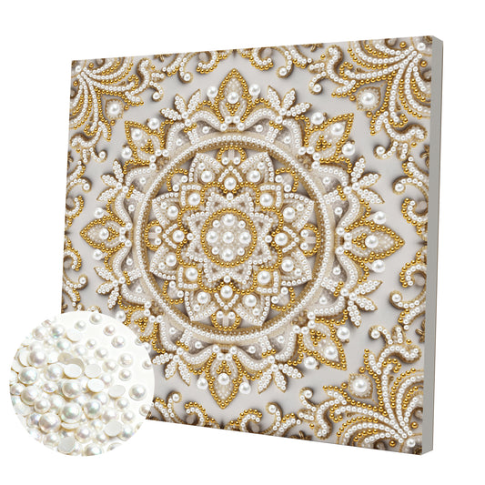Mandala - DIY Pearl Gem Art Diamond Painting Kits With Framefor Home Decor -25x25cm