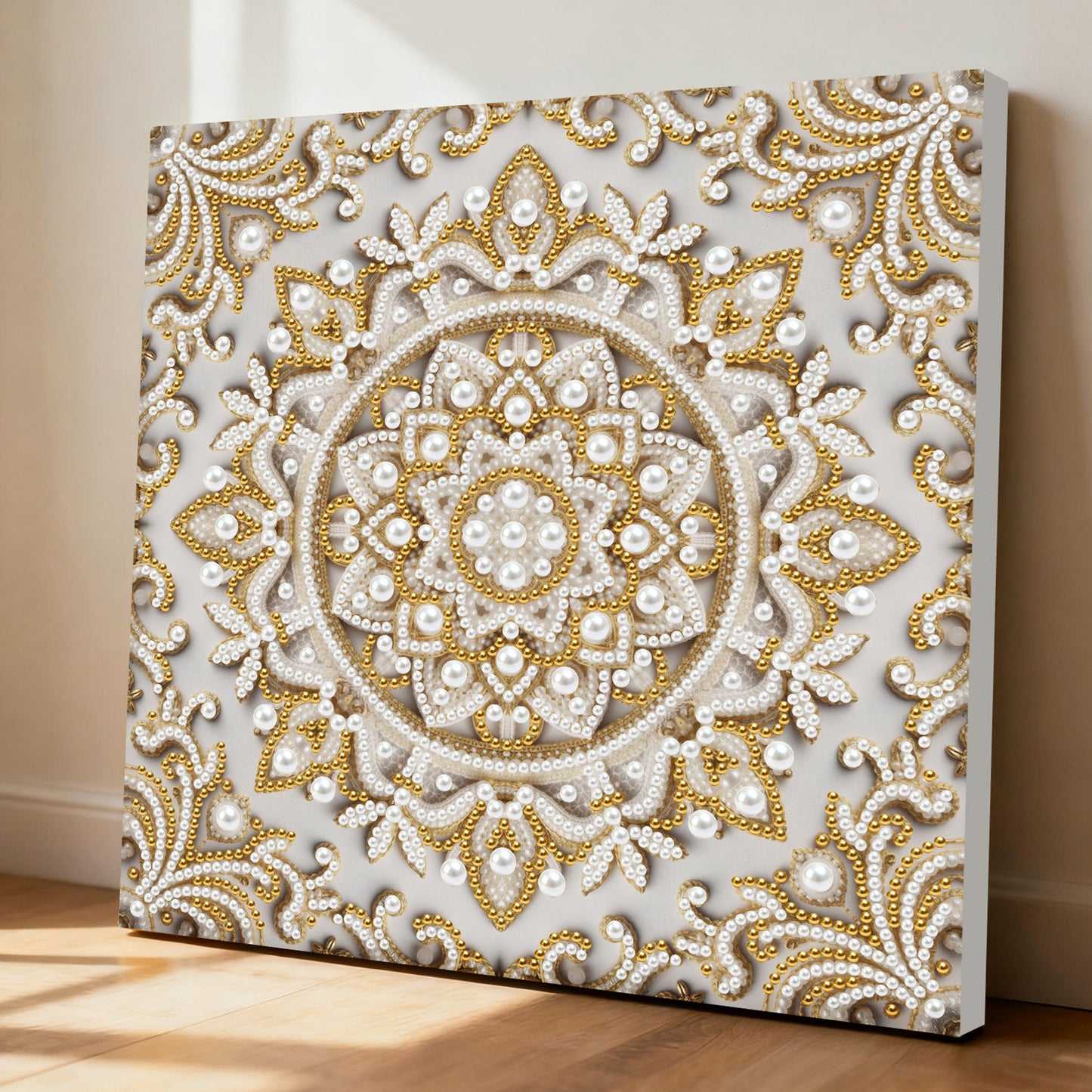 Mandala - DIY Pearl Gem Art Diamond Painting Kits With Framefor Home Decor -25x25cm