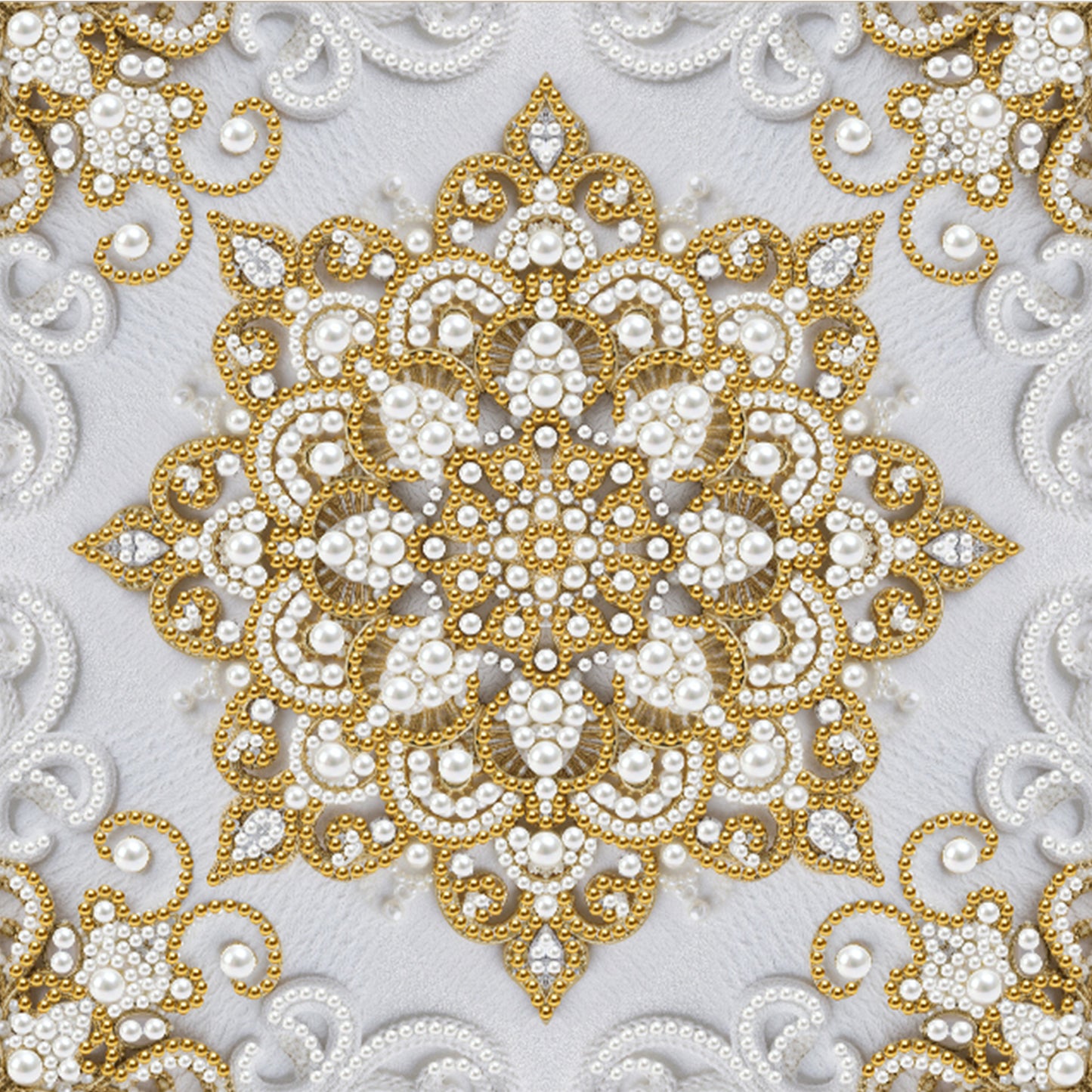 Mandala - DIY Pearl Gem Art Diamond Painting Kits With Framefor Home Decor -25x25cm