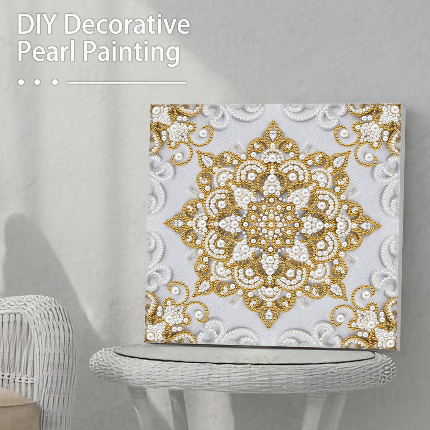 Mandala - DIY Pearl Gem Art Diamond Painting Kits With Framefor Home Decor -25x25cm