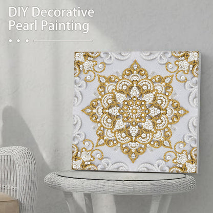 Mandala - DIY Pearl Gem Art Diamond Painting Kits With Framefor Home Decor -25x25cm
