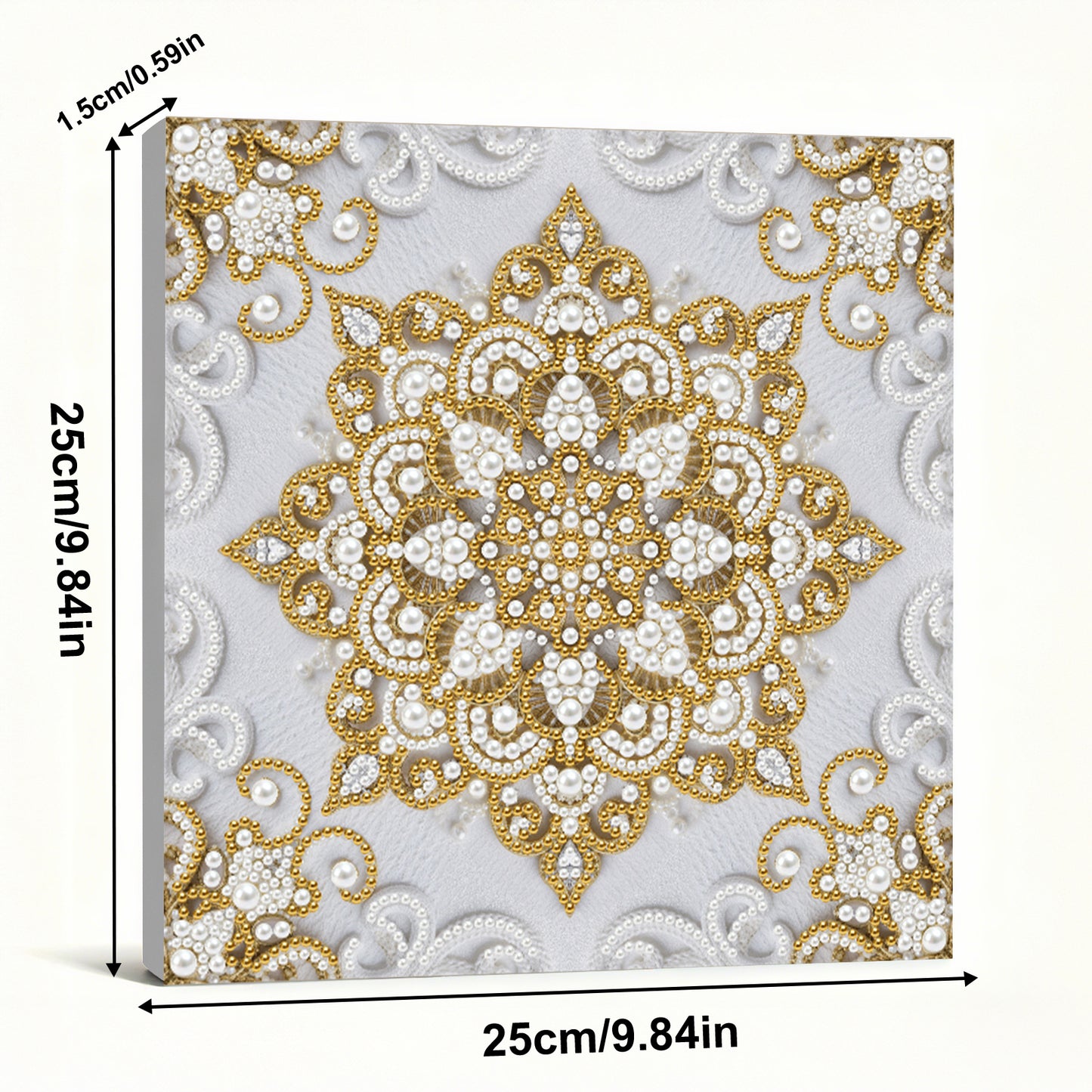 Mandala - DIY Pearl Gem Art Diamond Painting Kits With Framefor Home Decor -25x25cm