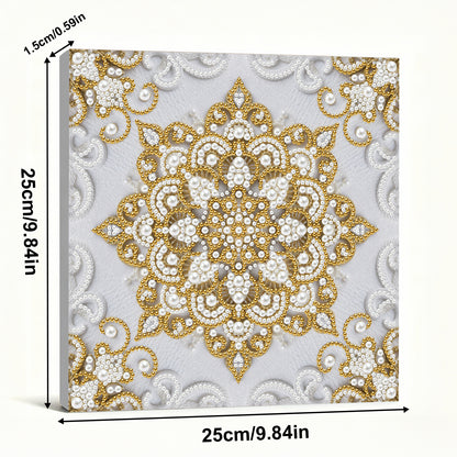 Mandala - DIY Pearl Gem Art Diamond Painting Kits With Framefor Home Decor -25x25cm