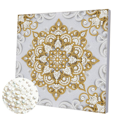 Mandala - DIY Pearl Gem Art Diamond Painting Kits With Framefor Home Decor -25x25cm