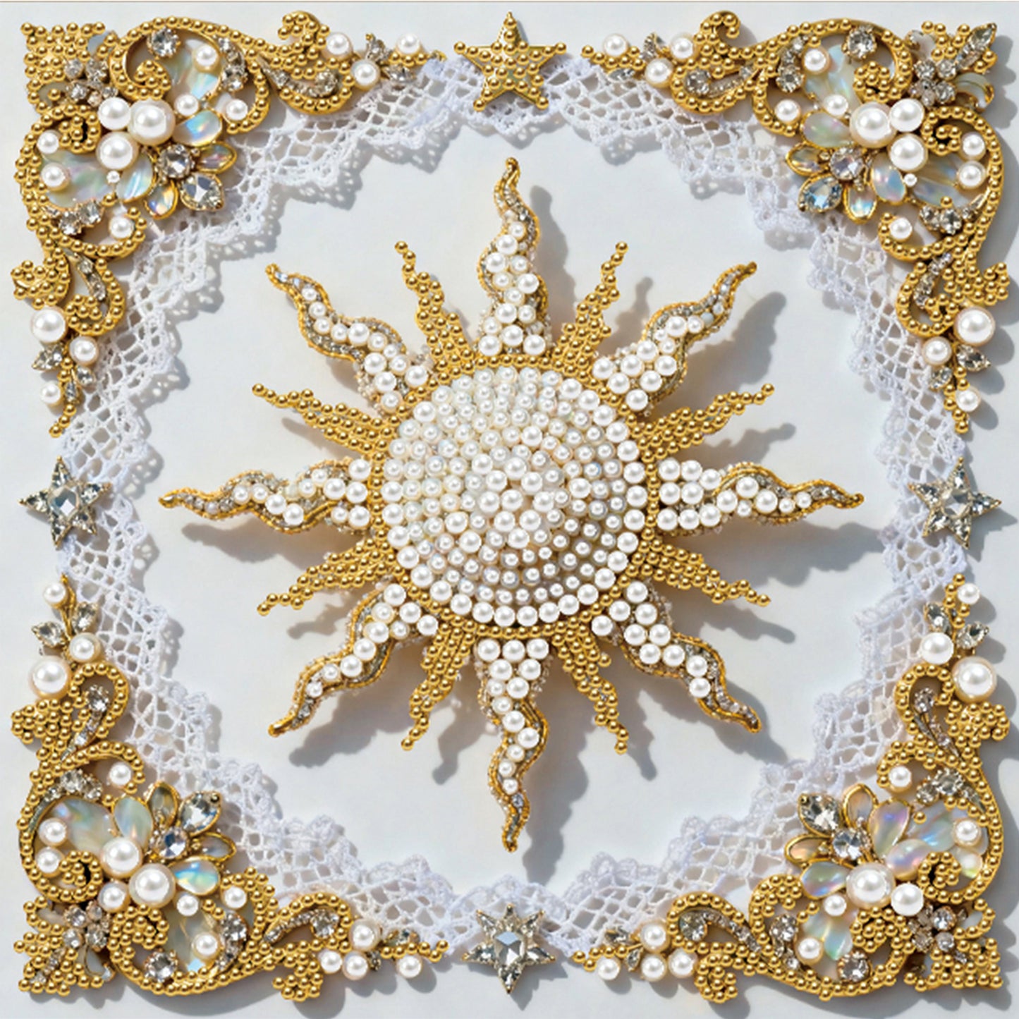 Shimmering Pearls - DIY Pearl Gem Art Diamond Painting Kits With Framefor Home Decor -25x25cm