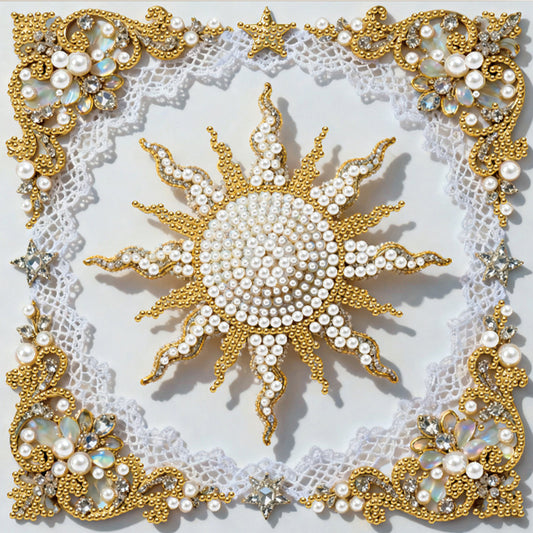 Shimmering Pearls - DIY Pearl Gem Art Diamond Painting Kits With Framefor Home Decor -25x25cm