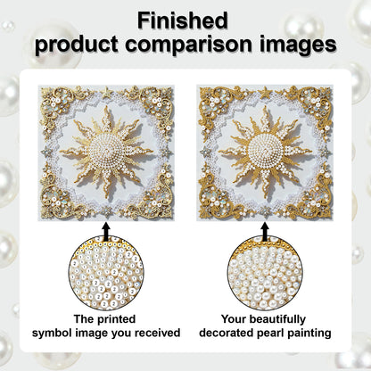 Shimmering Pearls - DIY Pearl Gem Art Diamond Painting Kits With Framefor Home Decor -25x25cm