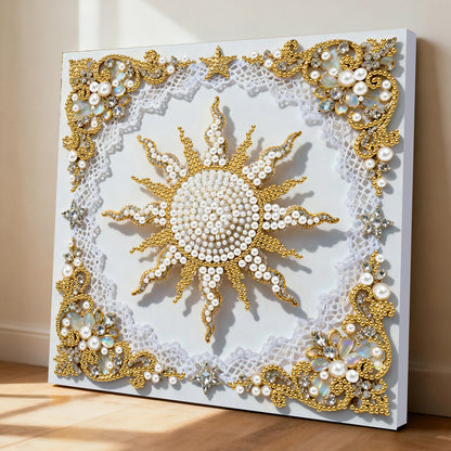 Shimmering Pearls - DIY Pearl Gem Art Diamond Painting Kits With Framefor Home Decor -25x25cm