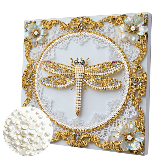 Dragonfly - DIY Pearl Gem Art Diamond Painting Kits With Framefor Home Decor -25x25cm