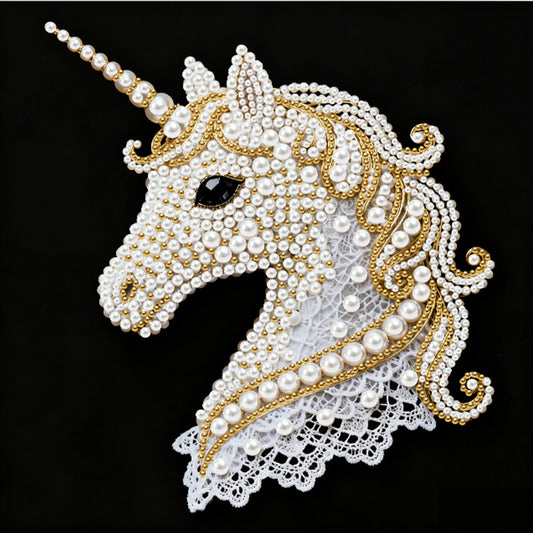 Unicorn - DIY Pearl Gem Art Diamond Painting Kits With Framefor Home Decor -25x25cm