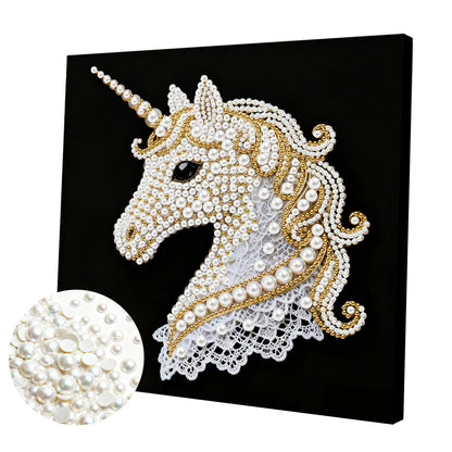 Unicorn - DIY Pearl Gem Art Diamond Painting Kits With Framefor Home Decor -25x25cm
