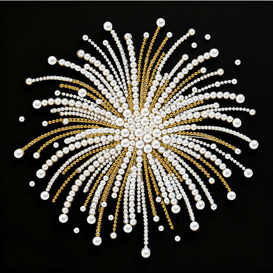 Fireworks - DIY Pearl Gem Art Diamond Painting Kits With Framefor Home Decor -25x25cm