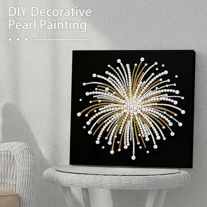 Fireworks - DIY Pearl Gem Art Diamond Painting Kits With Framefor Home Decor -25x25cm