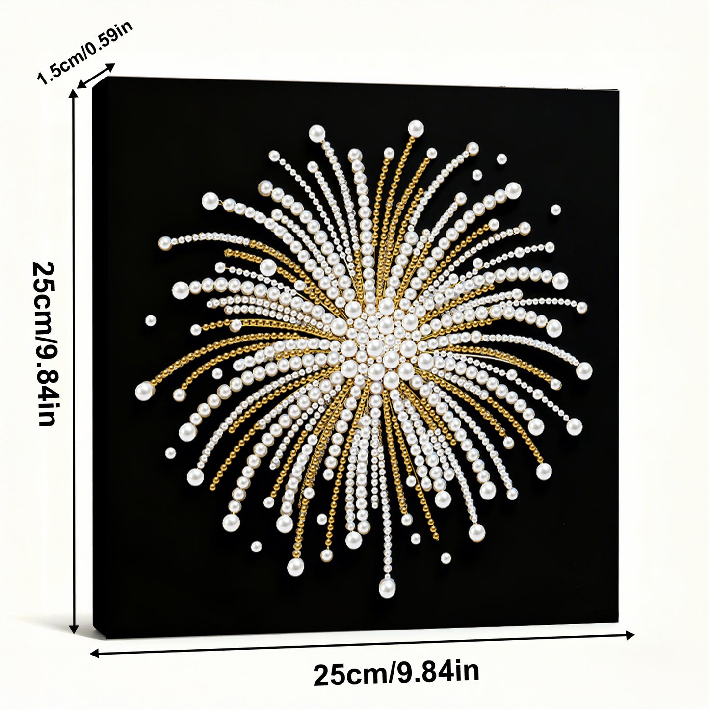 Fireworks - DIY Pearl Gem Art Diamond Painting Kits With Framefor Home Decor -25x25cm