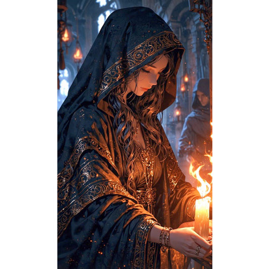 Fantasy Warrior Woman - Full Square Drill Diamond Painting 40*70CM