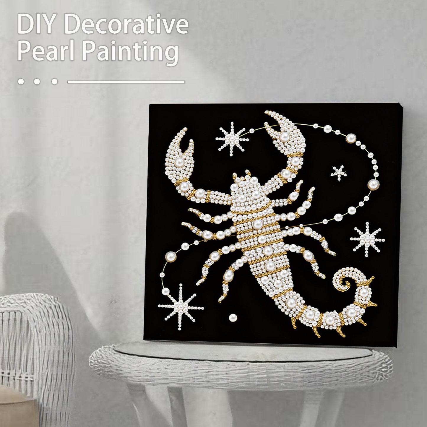 Scorpion - DIY Pearl Gem Art Diamond Painting Kits With Framefor Home Decor -25x25cm