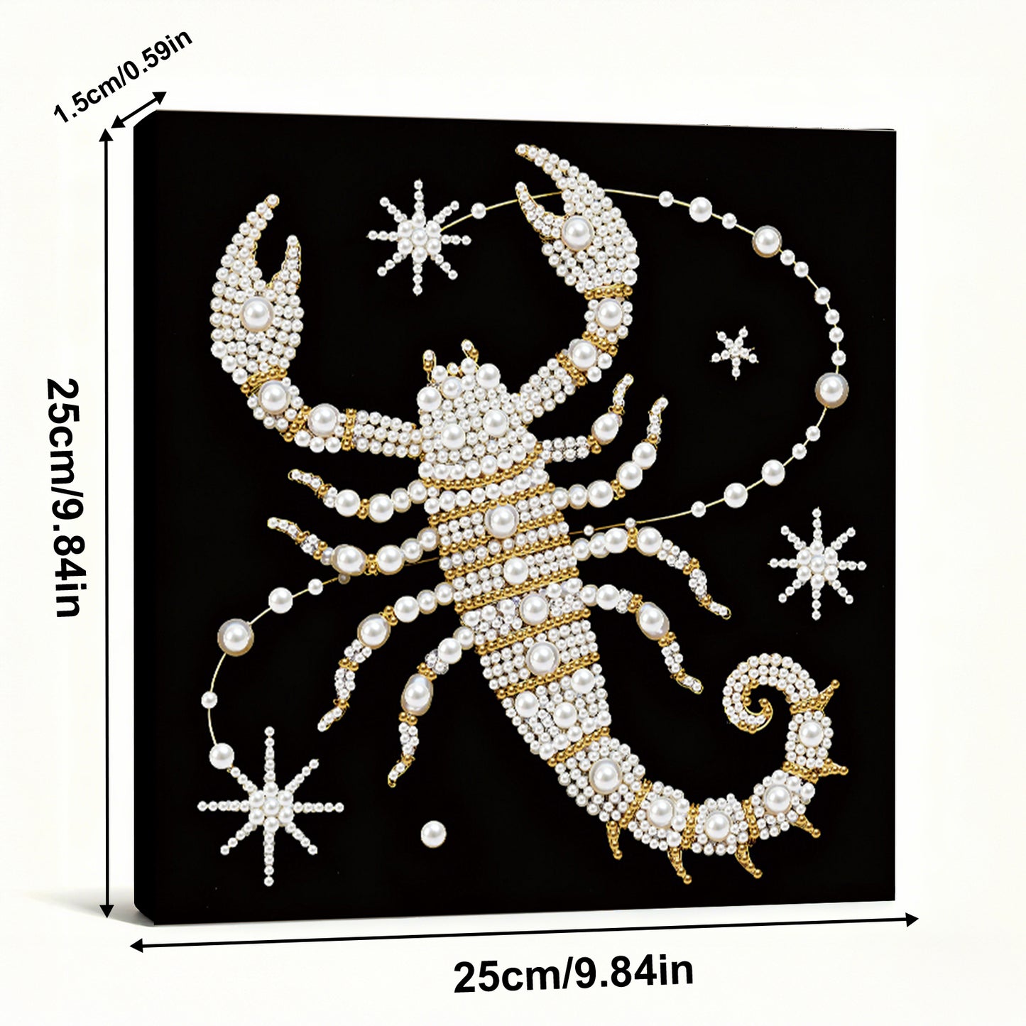 Scorpion - DIY Pearl Gem Art Diamond Painting Kits With Framefor Home Decor -25x25cm