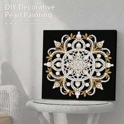 Mandala - DIY Pearl Gem Art Diamond Painting Kits With Framefor Home Decor -25x25cm