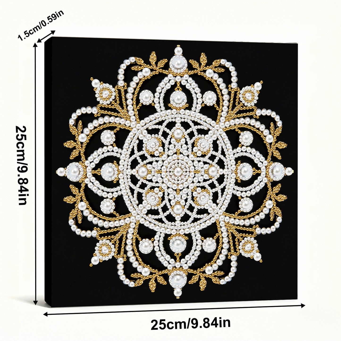 Mandala - DIY Pearl Gem Art Diamond Painting Kits With Framefor Home Decor -25x25cm