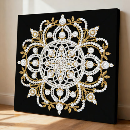 Mandala - DIY Pearl Gem Art Diamond Painting Kits With Framefor Home Decor -25x25cm