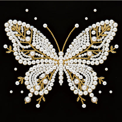 Butterfly - DIY Pearl Gem Art Diamond Painting Kits With Framefor Home Decor -25x25cm