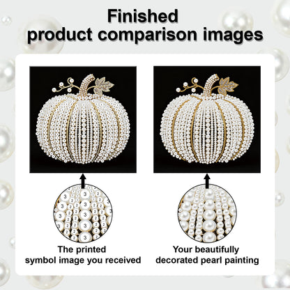 Pumpkin - DIY Pearl Gem Art Diamond Painting Kits With Framefor Home Decor -25x25cm