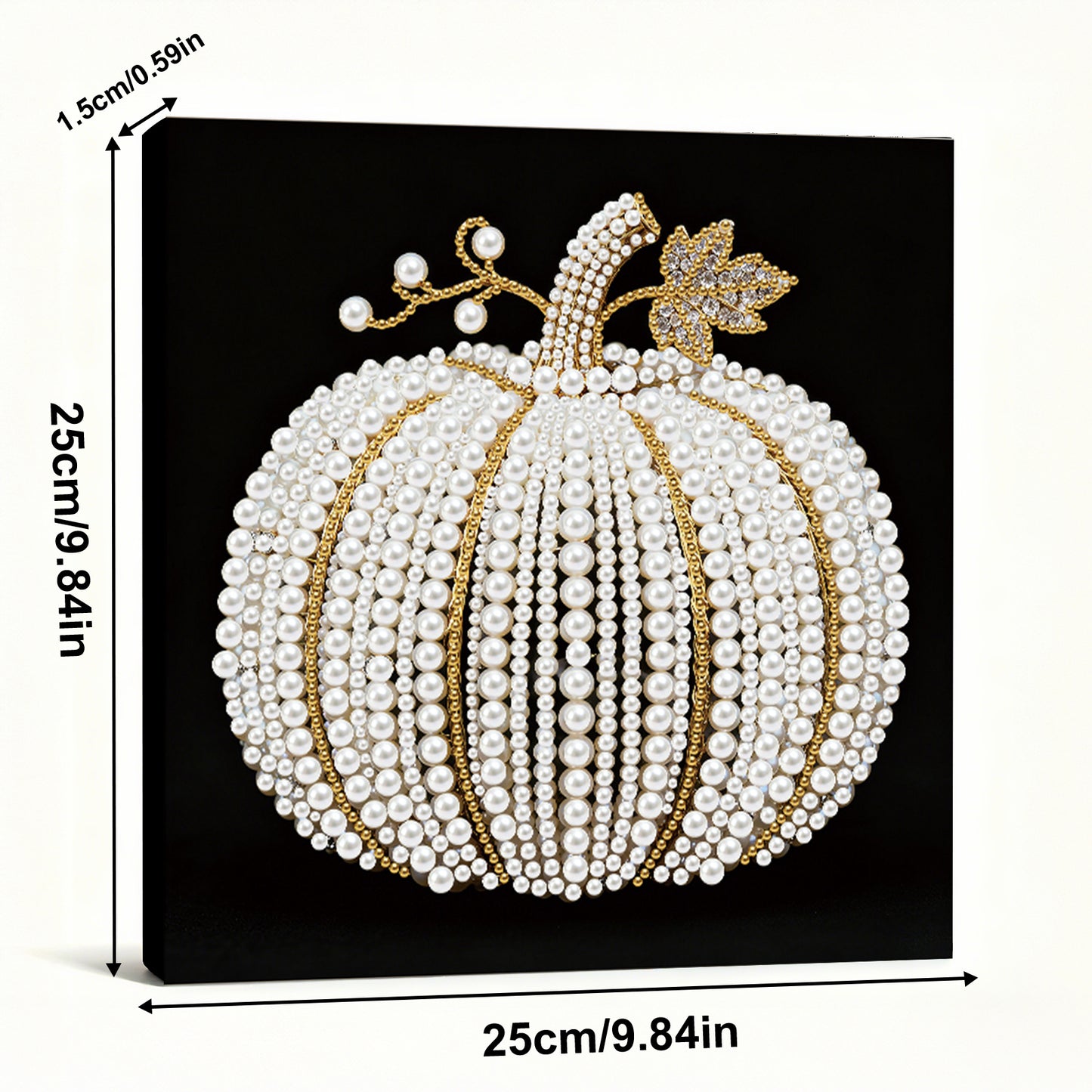 Pumpkin - DIY Pearl Gem Art Diamond Painting Kits With Framefor Home Decor -25x25cm