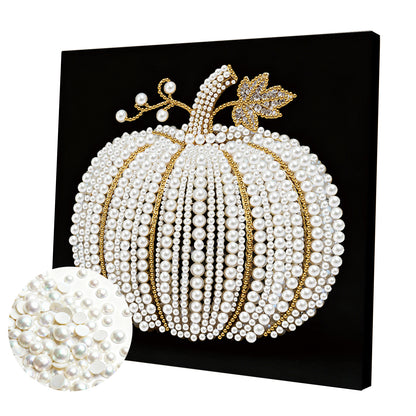Pumpkin - DIY Pearl Gem Art Diamond Painting Kits With Framefor Home Decor -25x25cm