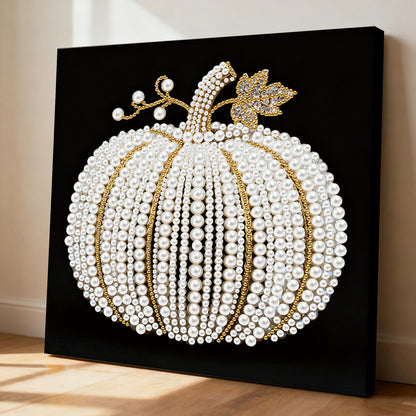 Pumpkin - DIY Pearl Gem Art Diamond Painting Kits With Framefor Home Decor -25x25cm