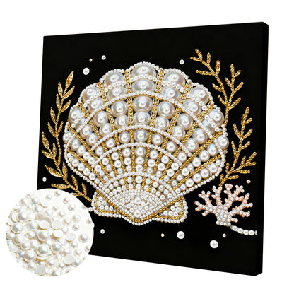 Shells - DIY Pearl Gem Art Diamond Painting Kits With Framefor Home Decor -25x25cm