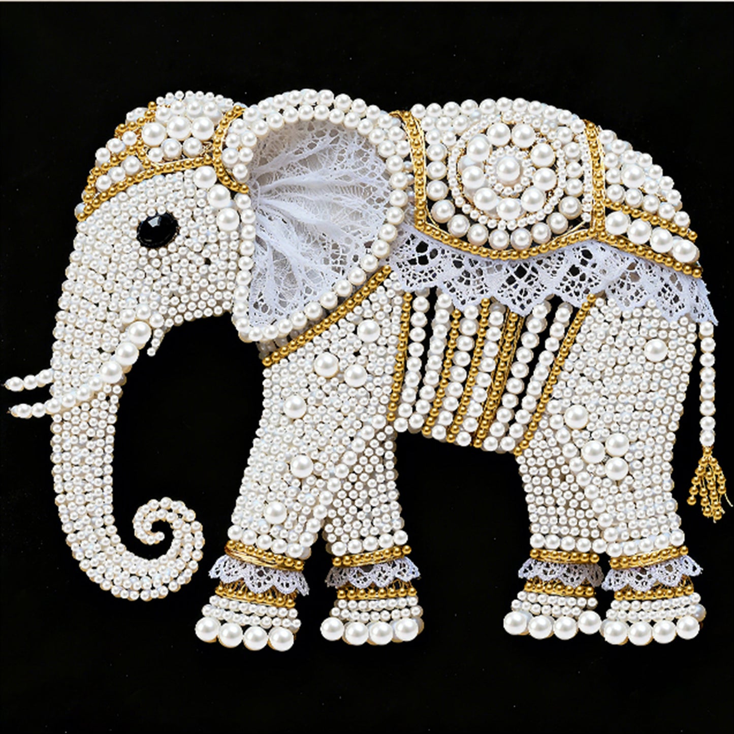 Elephants - DIY Pearl Gem Art Diamond Painting Kits With Framefor Home Decor -25x25cm