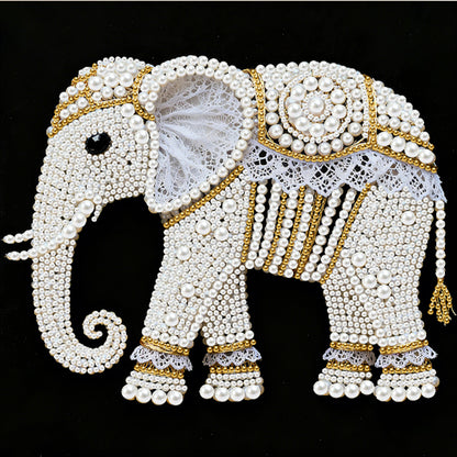 Elephants - DIY Pearl Gem Art Diamond Painting Kits With Framefor Home Decor -25x25cm