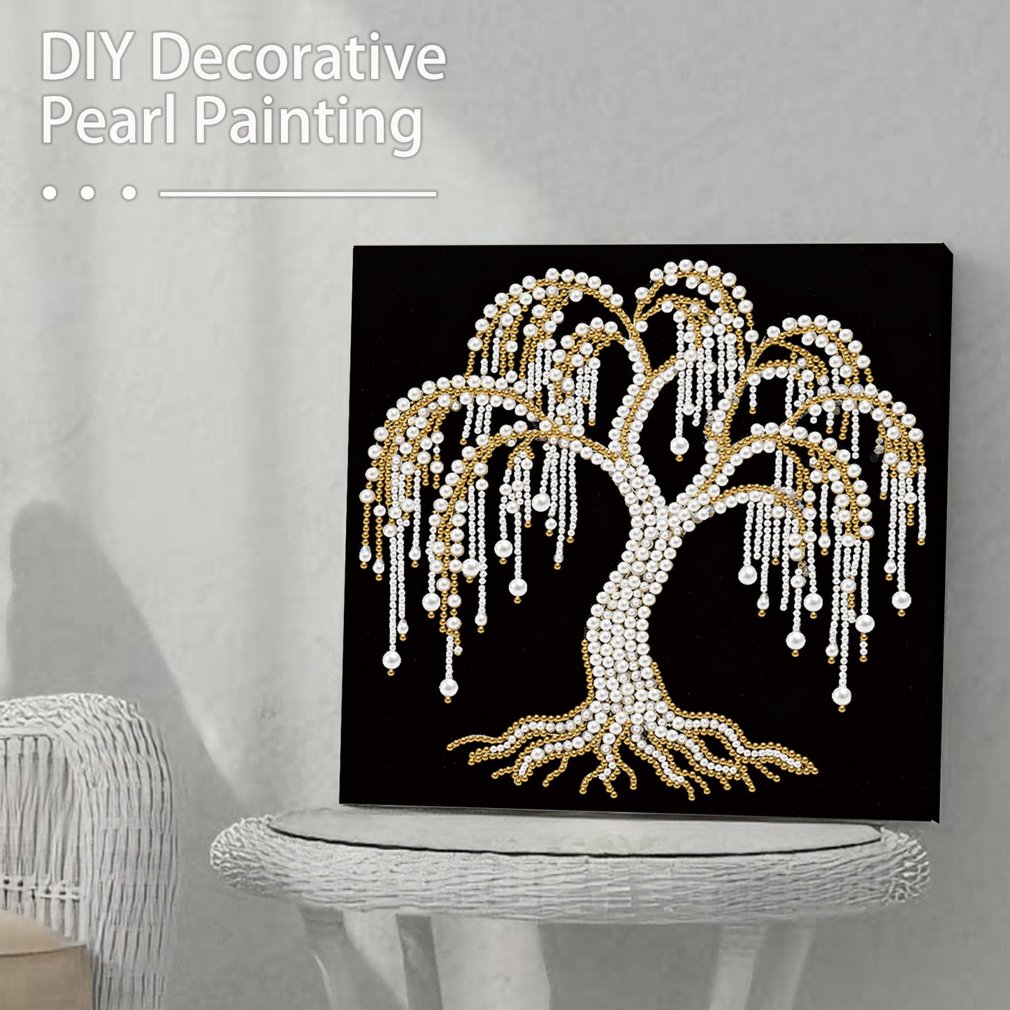 Tree Of Life - DIY Pearl Gem Art Diamond Painting Kits With Framefor Home Decor -25x25cm