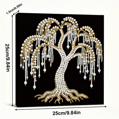 Tree Of Life - DIY Pearl Gem Art Diamond Painting Kits With Framefor Home Decor -25x25cm